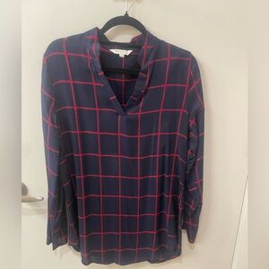 Amaryllis Blue and Red Checkered Top